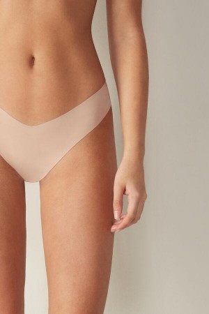 Intimissimi 80s-style Brazilian in Ultralight Microfiber Trusser Dame Beige | DK3513AP