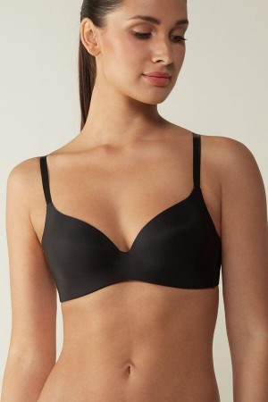 Intimissimi Adele Triangle in Ultralight Microfiber BH Dame Sort | DK4878SO