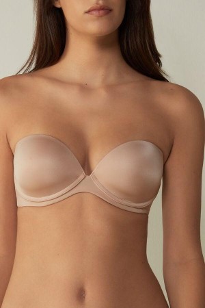 Intimissimi Anna Bandeau in Ultralight Microfiber BH Dame Beige | DK4956HK