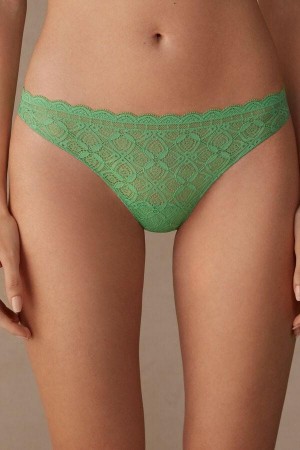 Intimissimi Blonder and Microfiber Brazilian Trusser Dame Mintgrønne | DK3567OR