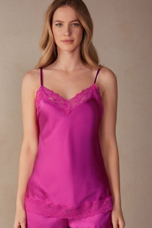 Intimissimi Blonder and Silk Tank Top Dame Lyserød | DK4321IS