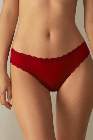 Intimissimi Bomulds and Blonder Trusser Dame Rød | DK3654NB