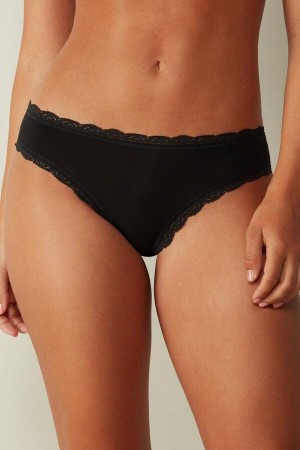 Intimissimi Bomulds and Blonder Trusser Dame Sort | DK3645IS