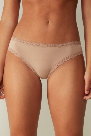 Intimissimi Bomulds and Blonder Trusser Dame Beige | DK3623TV