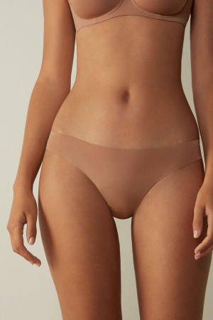 Intimissimi Brazilian in Seamless Ultra Light Microfiber Trusser Dame Beige | DK3507HK