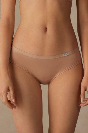 Intimissimi Cozy in Bomulds Trusser Dame Beige | DK3658XF