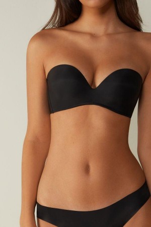 Intimissimi Daila Ultralight Microfiber Bandeau BH Dame Sort | DK4955PQ