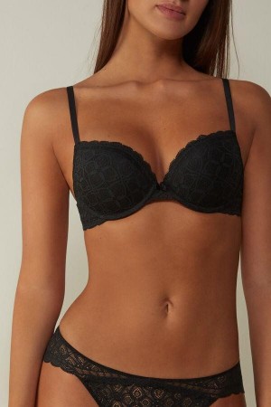 Intimissimi Elettra Super Push-up in Blonder BH Dame Sort | DK4745MA