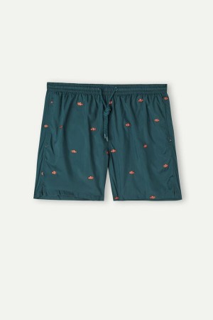 Intimissimi Embroidered Clownfish Badeshorts Herre Mørkegrøn | DK3323NB