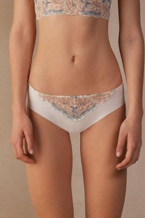 Intimissimi Ephemeral Beauty Seamless Bomulds Trusser Dame Hvide | DK3706NB