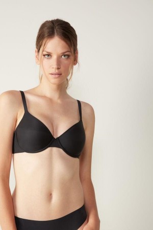 Intimissimi Francesca Ultralight Microfiber Balconette BH Dame Sort | DK4435BC