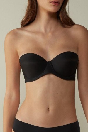 Intimissimi Giada Microfiber Bandeau BH Dame Sort | DK4935SO