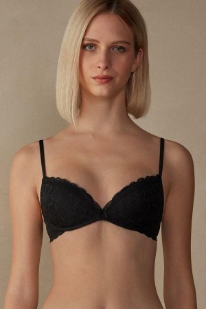 Intimissimi Gioia Super Push-Up in Blonder BH Dame Sort | DK4734AP