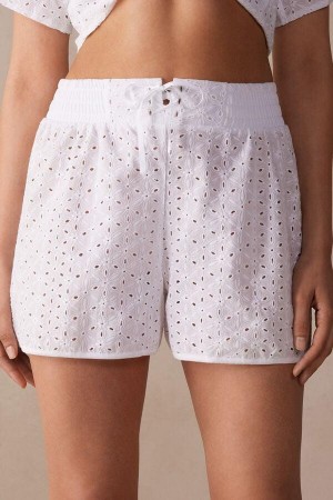 Intimissimi Hello Sunshine Sangallo Blonder Shorts Pyjamas Dame Hvide | DK4095QZ