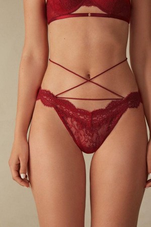 Intimissimi Loosen Heartstrings ‘80s Stil Brazilian Trusser Dame Rød | DK3546EX