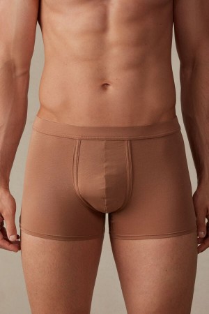 Intimissimi Natural Fresh Supima® Bomulds Boxer Herre Beige | DK3467TV