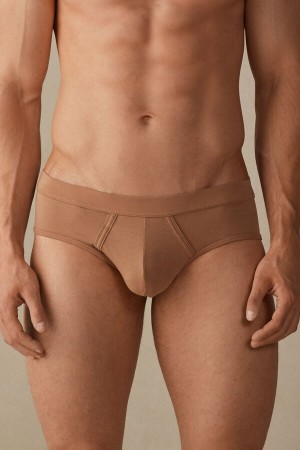 Intimissimi Natural Fresh Supima® Bomulds Trusser Herre Beige | DK3357PQ