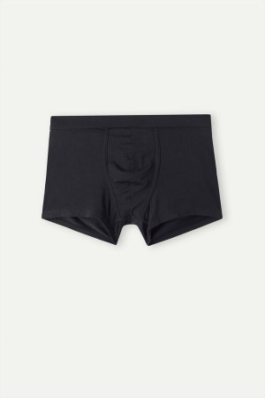 Intimissimi Push-up in Stretch Bomulds Boxer Herre Sort | DK3481HK