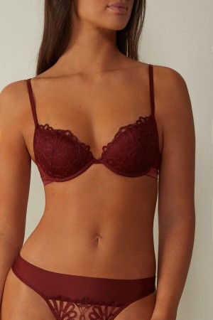 Intimissimi Romantic Life Bellissima Push-up BH Dame Mørkerød | DK4747BC