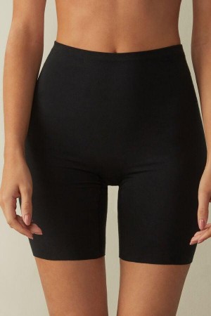 Intimissimi Seamless Supima® Bomulds Shorts Trusser Dame Sort | DK3718FM