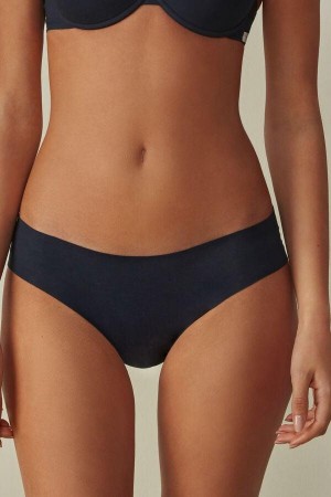 Intimissimi Seamless Supima® Bomulds Trusser Dame Blå | DK3638GL