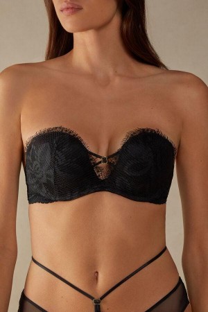 Intimissimi Sensual Unbounded Monica Bandeau BH Dame Sort | DK5004AP