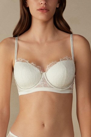 Intimissimi Shine High Like Stars Sofia Balconette BH Dame Hvide | DK4521HK