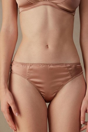 Intimissimi Silk Cheeky Briefs Trusser Dame Lyserød | DK3501CE