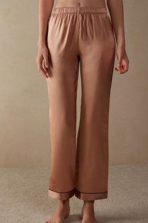 Intimissimi Silk Satin Pants Pyjamas Dame Lyserød | DK3979DN