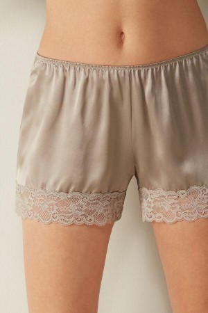 Intimissimi Silk Shorts Pyjamas Dame Beige | DK4060OR