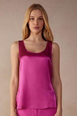 Intimissimi Silk and Modal Tank Top Dame Lyserød | DK4295OR