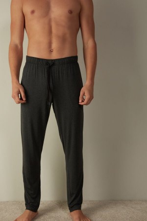 Intimissimi Silk and Modal Trousers Pyjamas Herre Mørkegrå | DK3183VD