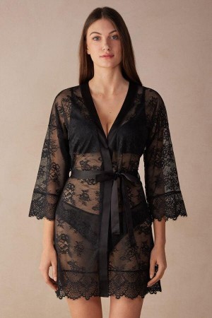 Intimissimi Stunning Beauty Blonder Robe Pyjamas Dame Sort | DK3861MA