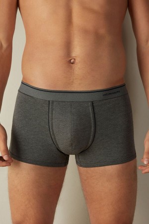 Intimissimi Supima® Bomulds Boxer Herre Dyb Grå Blå | DK3477DN