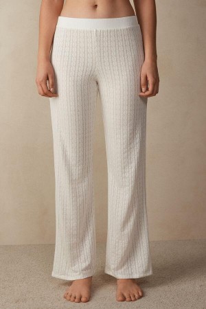 Intimissimi Timeless Heritage Full Length Pants Pyjamas Dame Hvide | DK4000PQ