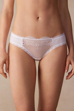 Intimissimi Timeless Simplicity Bomulds Trusser Dame Hvide | DK3708VD