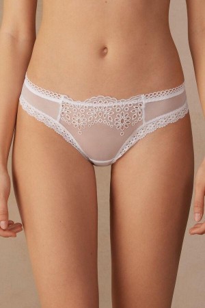 Intimissimi Timeless Simplicity Brazilian Trusser Dame Hvide | DK3599WY