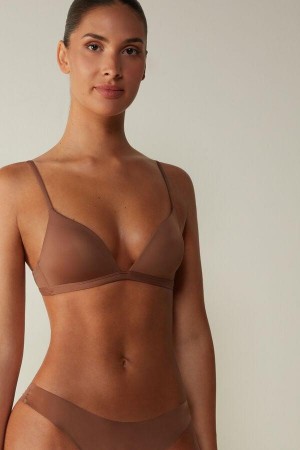 Intimissimi Tiziana Microfiber Triangle BH Dame Mørkebeige | DK4632OR