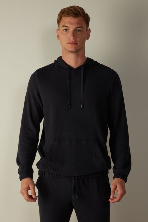 Intimissimi Tricot Sweatshirt Lange Ærmer Herre Blå | DK3108QZ