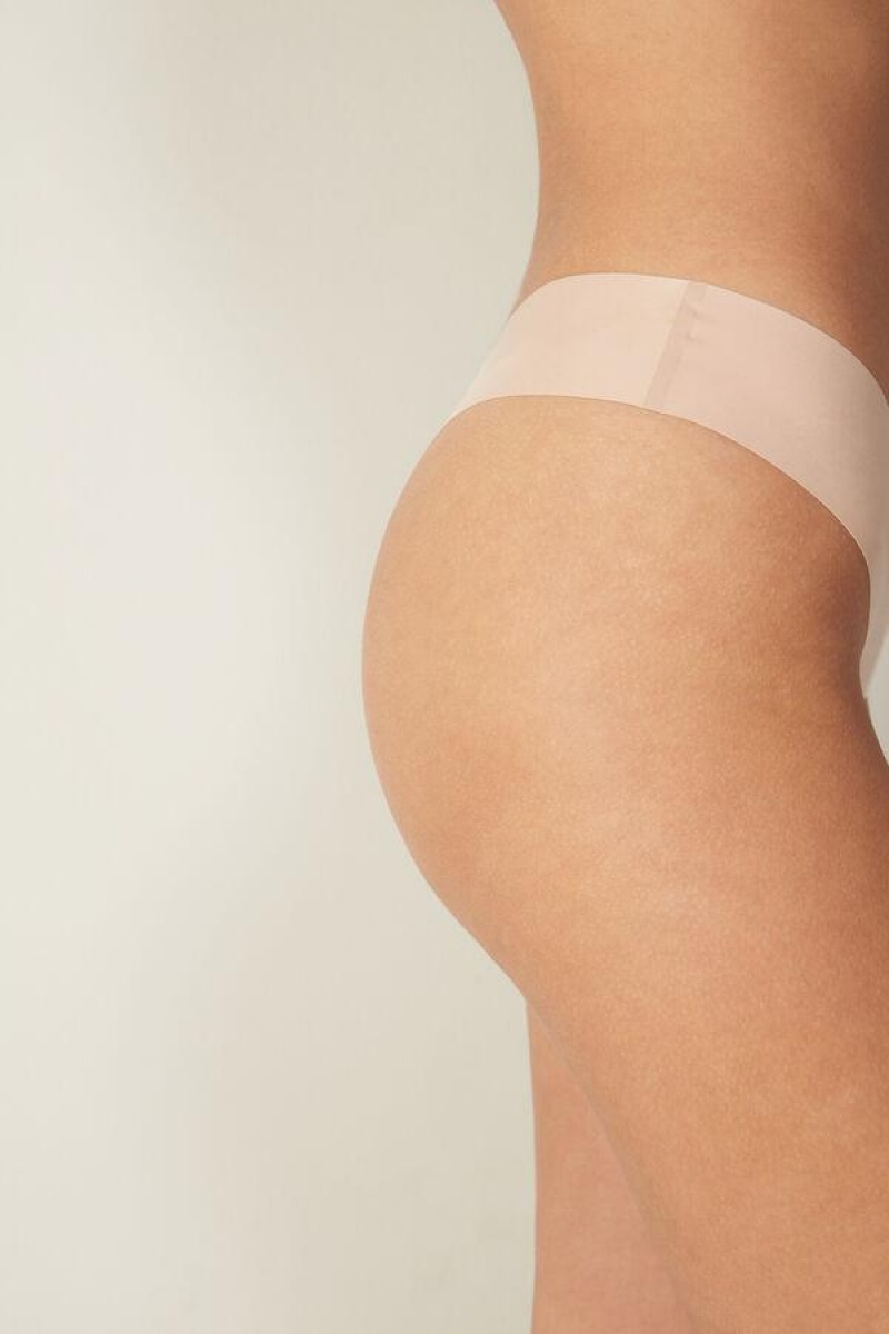 Intimissimi 80s-style Brazilian in Ultralight Microfiber Trusser Dame Beige | DK3513AP