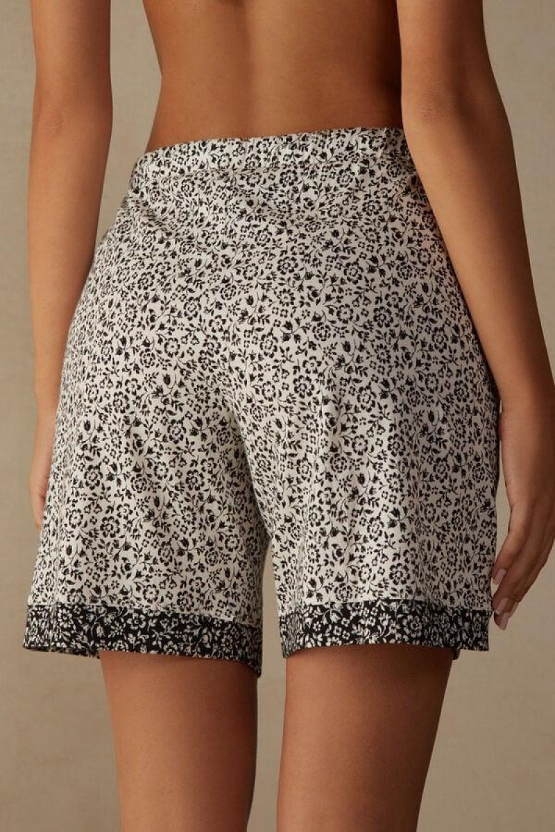 Intimissimi A Floral Affair Bomulds Shorts Pyjamas Dame Lysegul | DK4071BC