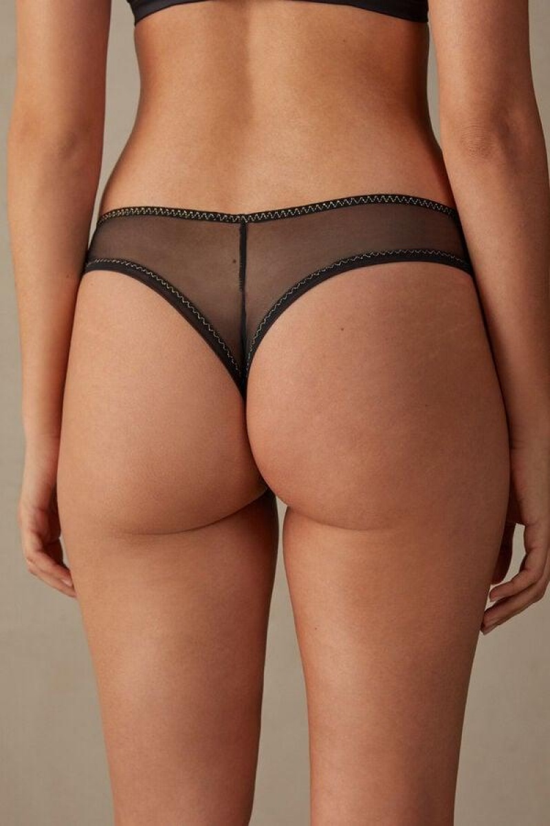 Intimissimi A Touch of Light Brazilian Trusser Dame Sort | DK3556LH