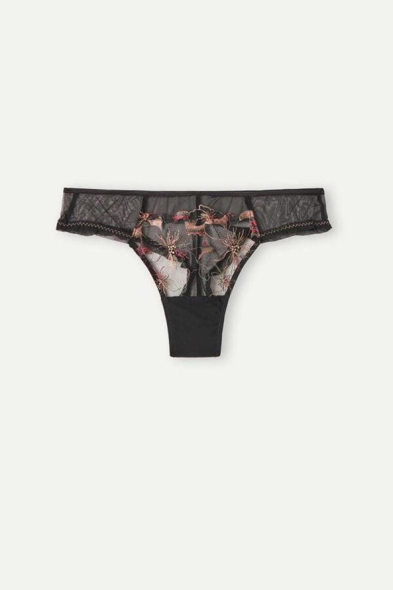 Intimissimi A Touch of Light Brazilian Trusser Dame Sort | DK3556LH