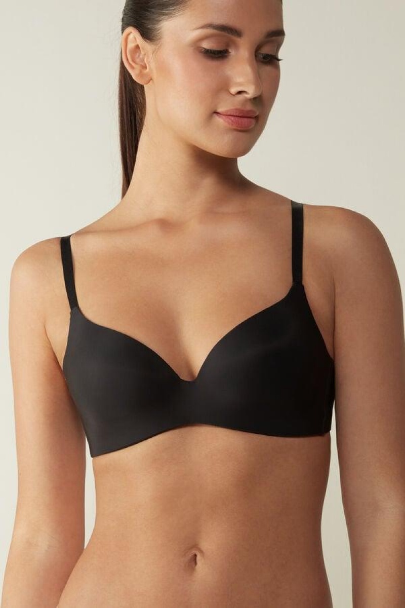 Intimissimi Adele Triangle in Ultralight Microfiber BH Dame Sort | DK4633IS