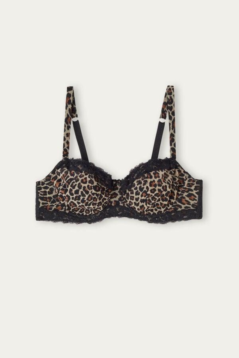 Intimissimi Animal Vibes Daniela Balconette BH Dame Sort | DK4974HK