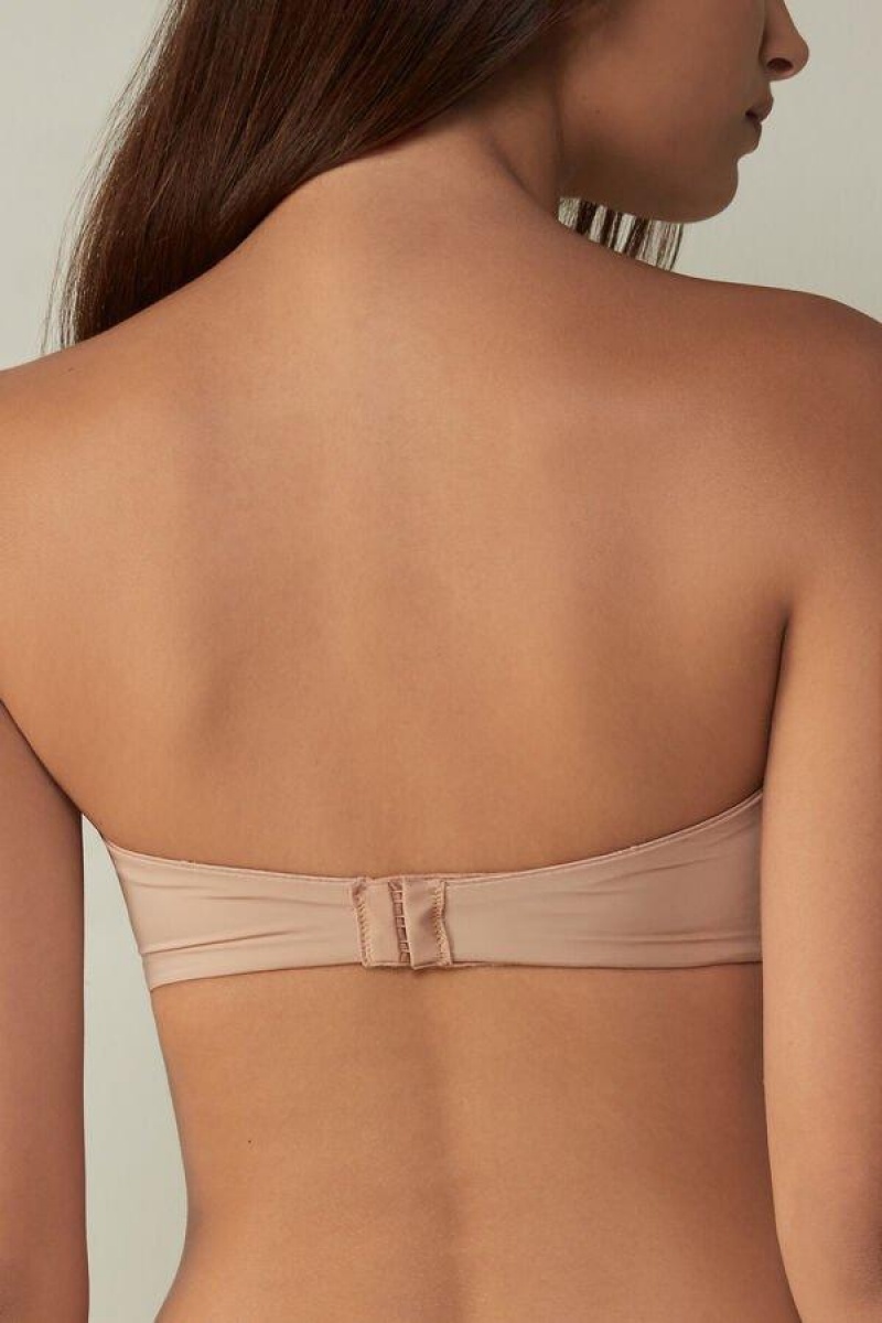 Intimissimi Anna Bandeau in Ultralight Microfiber BH Dame Beige | DK4956HK