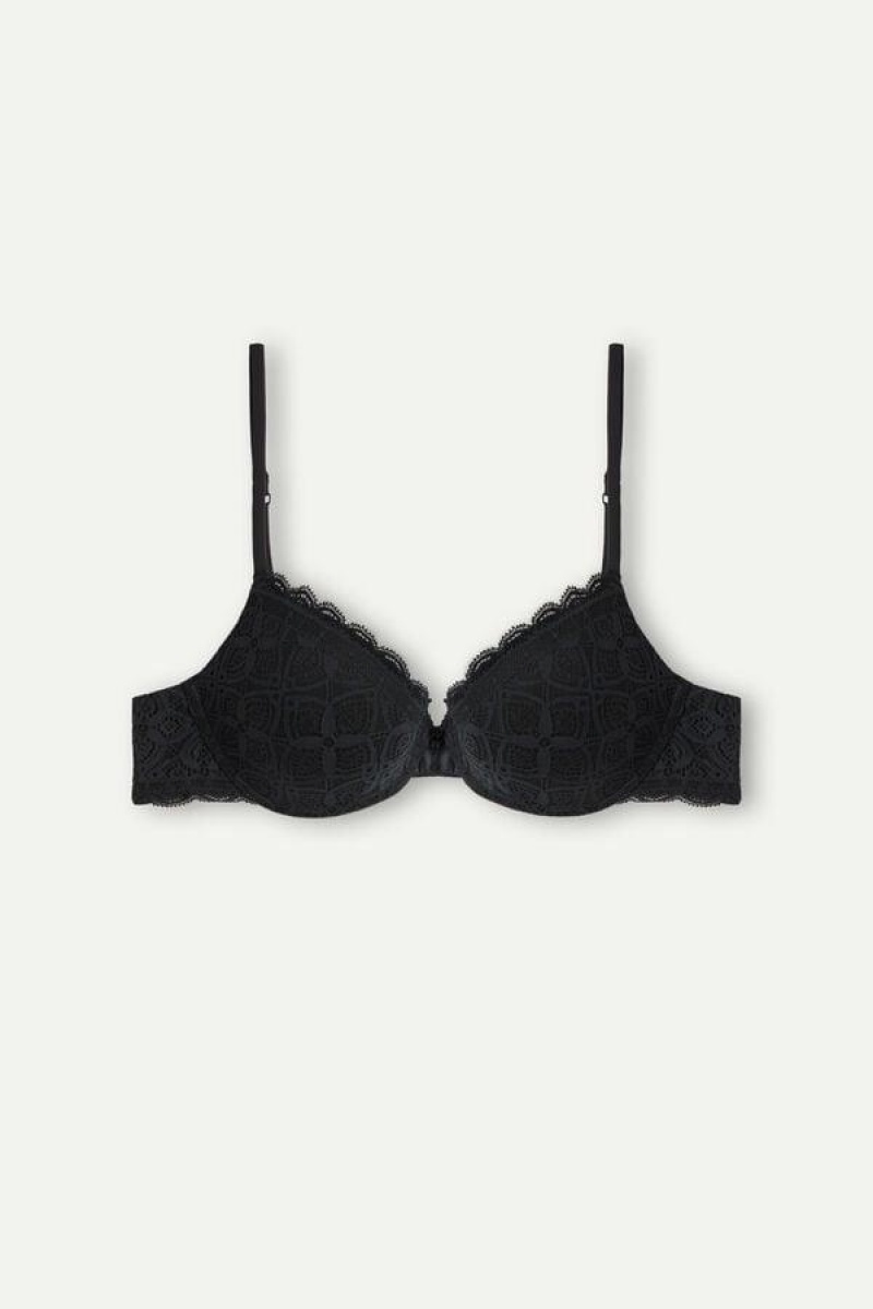 Intimissimi Bellissima Push-up in Blonder BH Dame Sort | DK4736OR