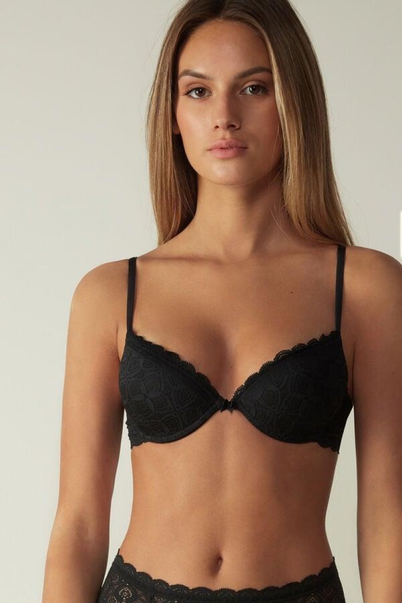 Intimissimi Bellissima Push-up in Blonder BH Dame Sort | DK4736OR