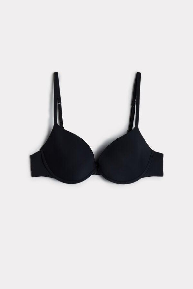 Intimissimi Bellissima Push-up in Microfiber BH Dame Sort | DK4708SO