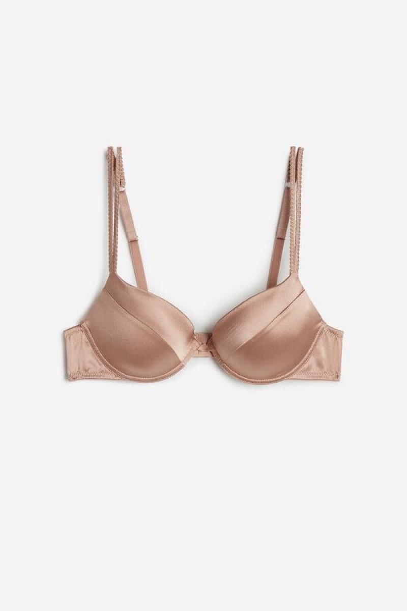 Intimissimi Bellissima Silk Push-Up BH Dame Lyserød | DK4721NB